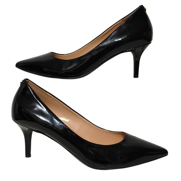 Cole Haan The Go To Park Pumps Heels Pointed Toe Faux Leather Black Womens 8.5B - Picture 1 of 6
